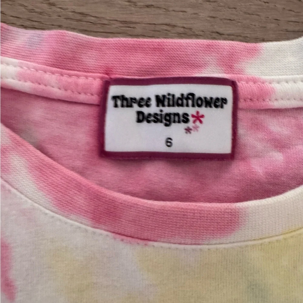 Three Wildflowers Candyland Sequin Patch Tie-Dye Dress size 6